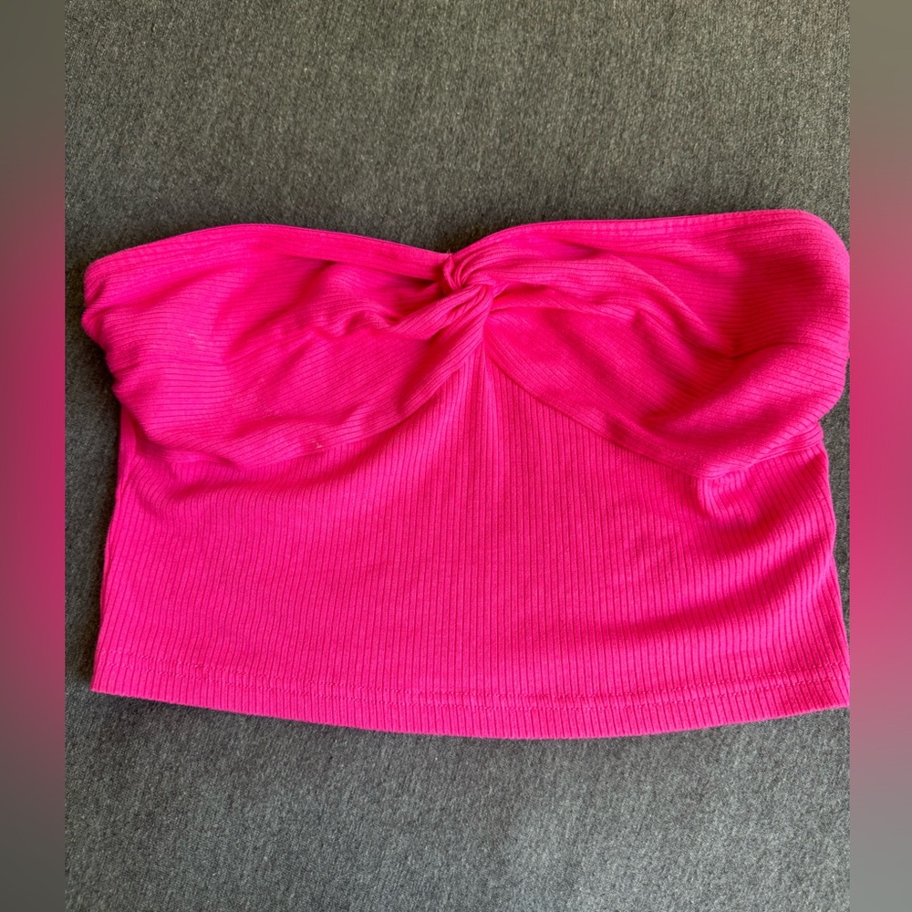 Hot Pink Tude Top From SHEIN